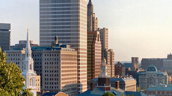 View of the downtown Providence skyline