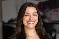 woman smiling with brown hair