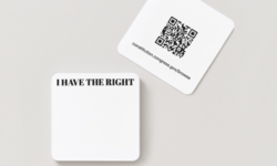 Know your rights card on white paper with black text