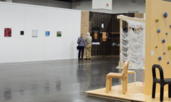 large gallery with artwork 
