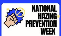 Hazing Prevention Week in black on white