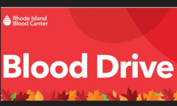 RI Blood Drive sign