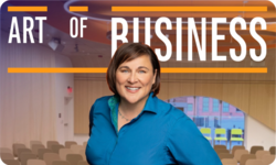 business woman smiling