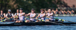 four members of risd rowing team in the water