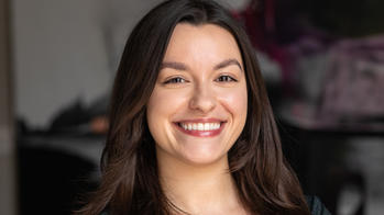 woman smiling with brown hair