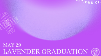 Lavender Graduation over purple background