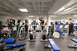 various cardio machines in the student fitness center