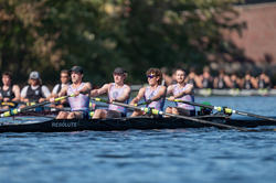 four members of risd rowing team in the water