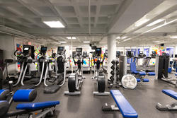 various cardio machines in the student fitness center